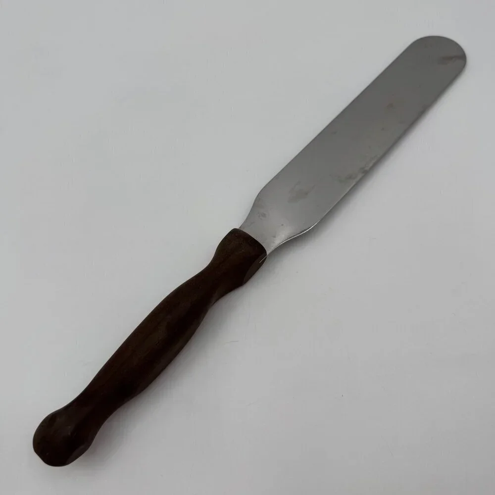 Cutco #28 Spatula Knife 7” Blade Brown Swirl Handle Icing Spreader Vintage